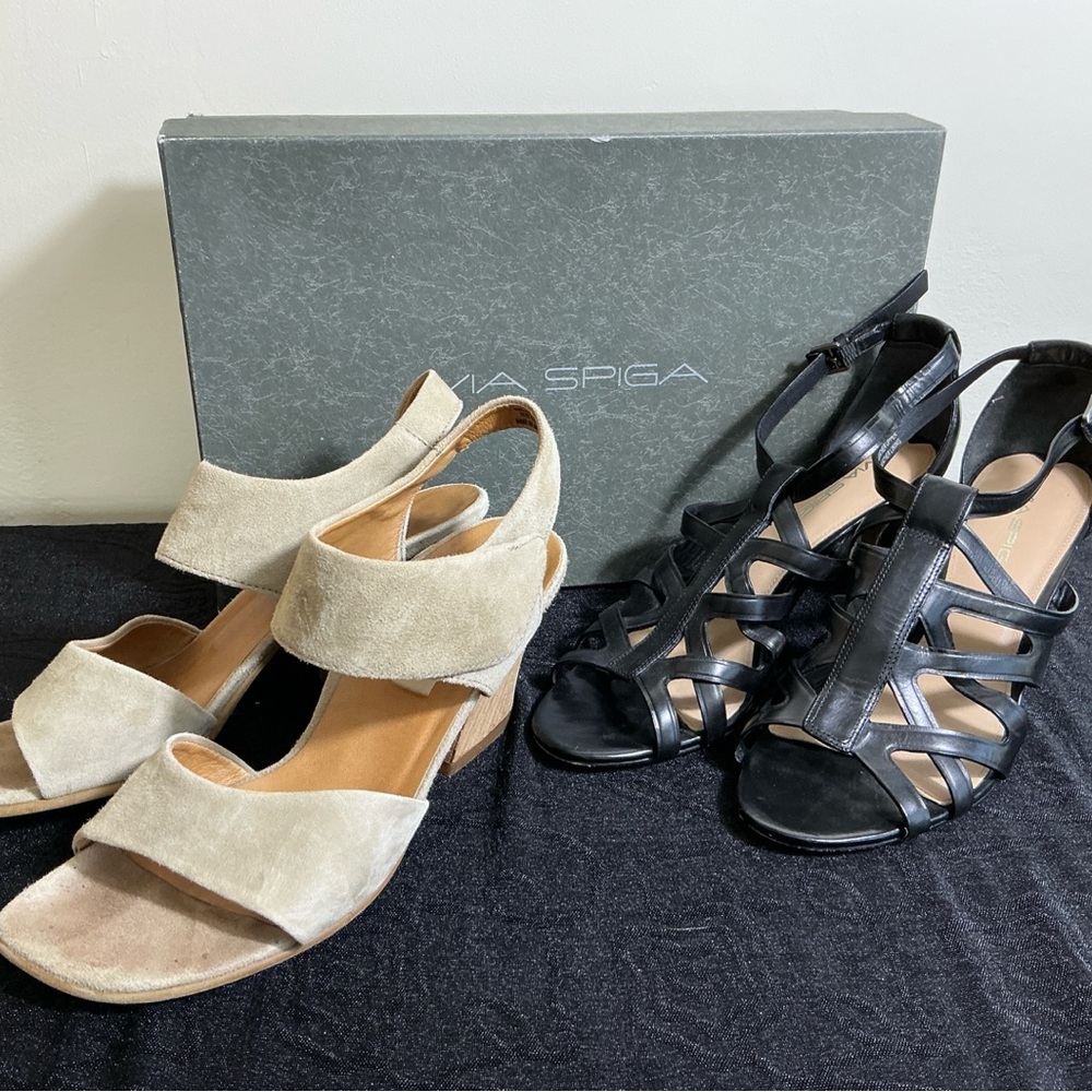 Lot Of 2 Pair Women’s Heels Via Spiga 7.5 & Paul Green 8